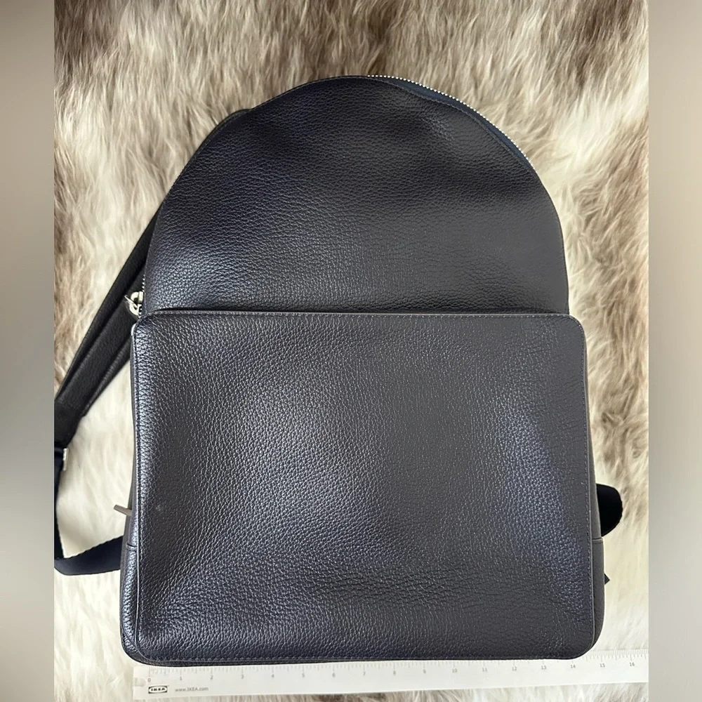 Anya Hindmarch leather backpack in dark blue | unisex